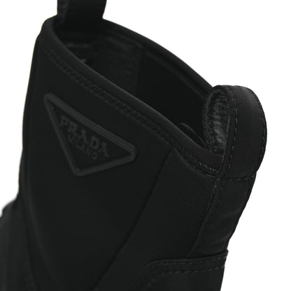Prada Re-Nylon Gabardine Rubber Triangle Logo Womens Monolith 55mm Ankle Boots 38 Black 11 of 11