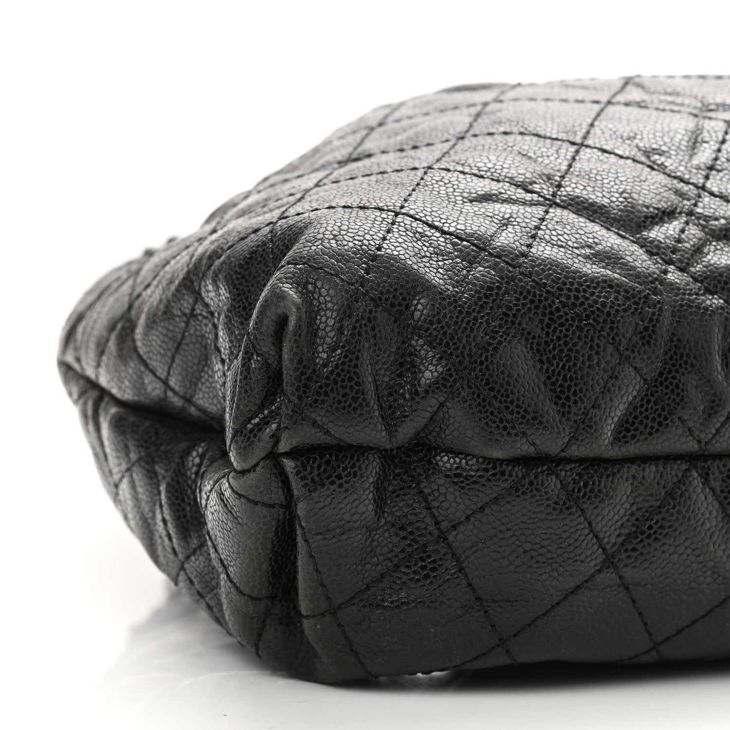 Chanel Caviar Quilted Medium Elastic Shopping Tote Black 9 of 10