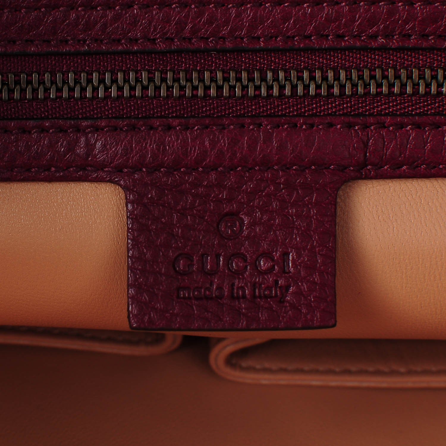 Gucci Suede Bamboo Fringe Small Shopper Tote Claret 7 of 8