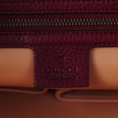 Gucci Suede Bamboo Fringe Small Shopper Tote Claret 7 of 8