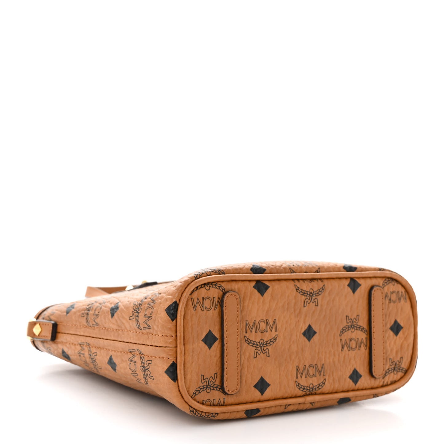 Visetos Rabbit Mini Top Zip Shopper Tote Cognac