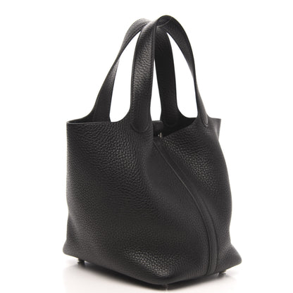 Hermes Taurillon Clemence Picotin Lock 18 PM Black 3 of 10