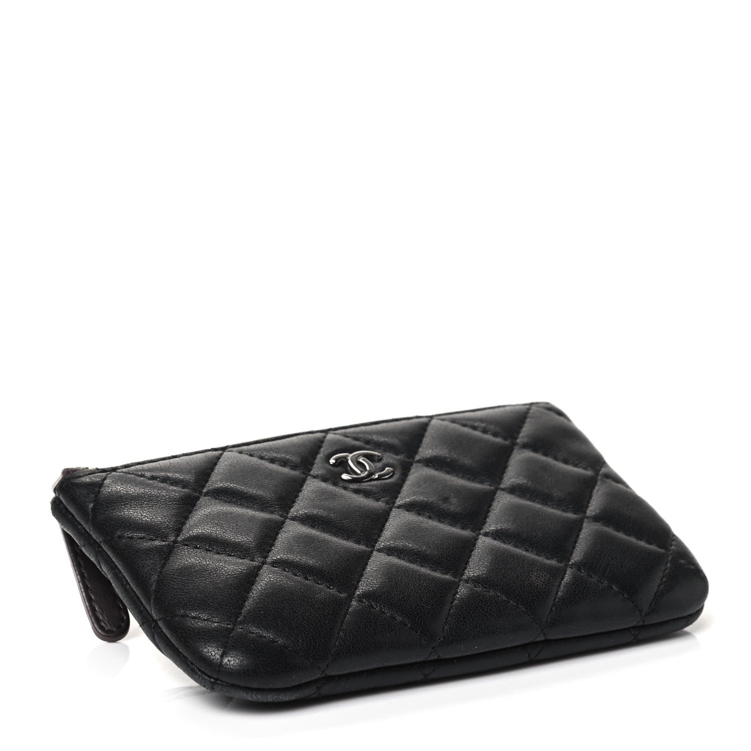 Chanel Lambskin Quilted Small Cosmetic Case Black 3 of 4