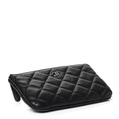 Chanel Lambskin Quilted Small Cosmetic Case Black 3 of 4