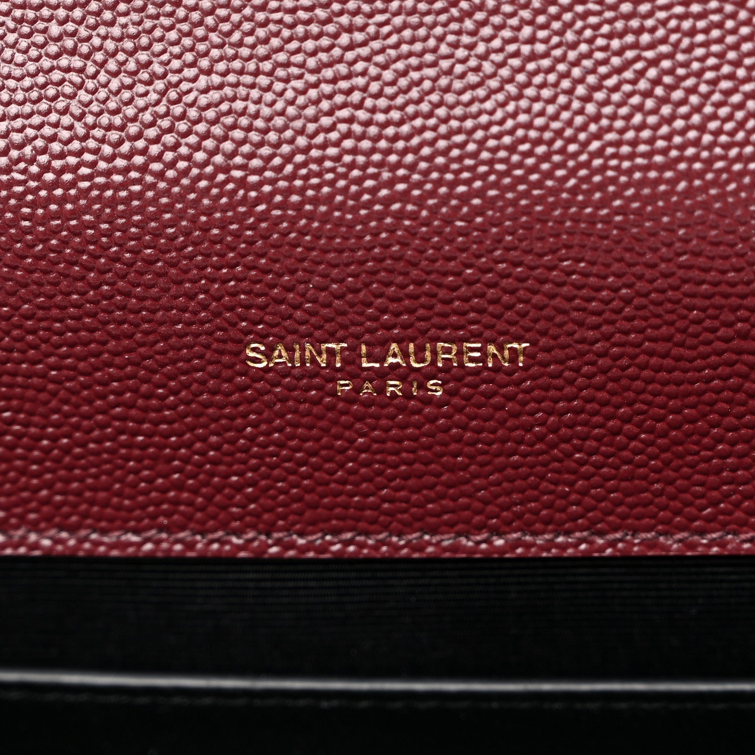 Saint Laurent Grain De Poudre Textured Mixed Matelasse Medium Triquilt Monogram Satchel Rouge Legion 7 of 10