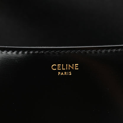 Celine Shiny Calfskin Triomphe Shoulder Bag Black 6 of 10