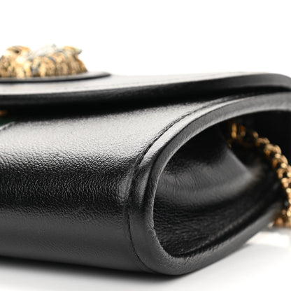 Gucci Textured Calfskin Web Mini Rajah Slim Flap Shoulder Bag Black 10 of 10
