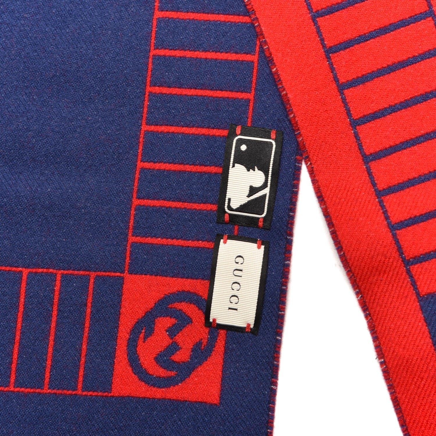 Gucci X MLB Wool Detroit Tigers Patch Crew Scarf Fiamma 5 of 7