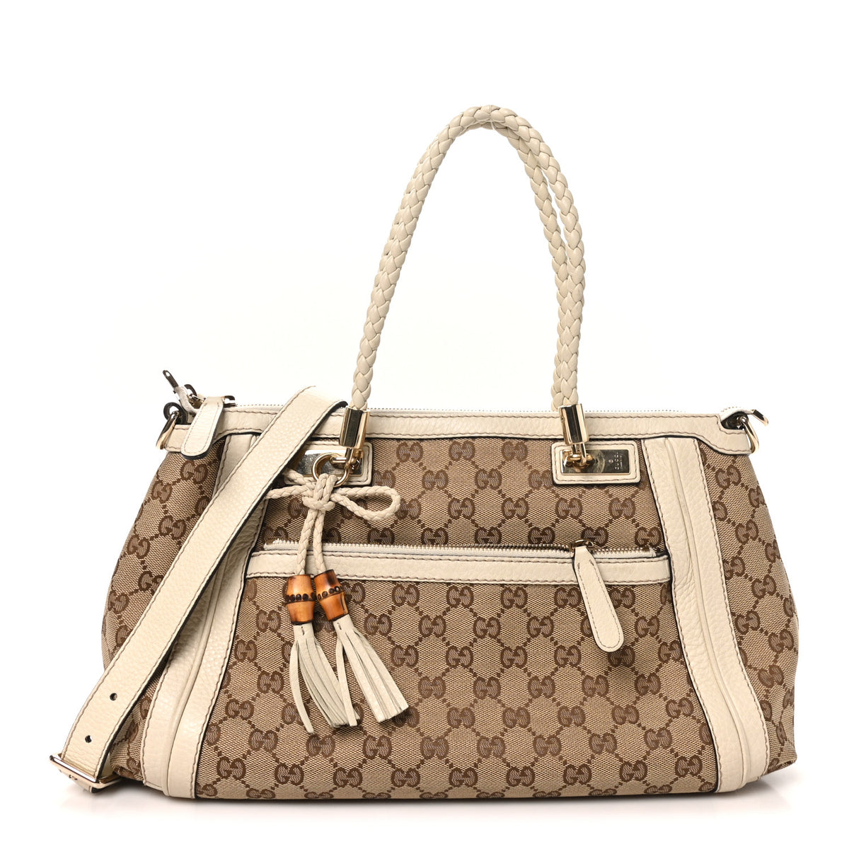 Monogram GG Canvas Small Bella Top Handle Bag Off White