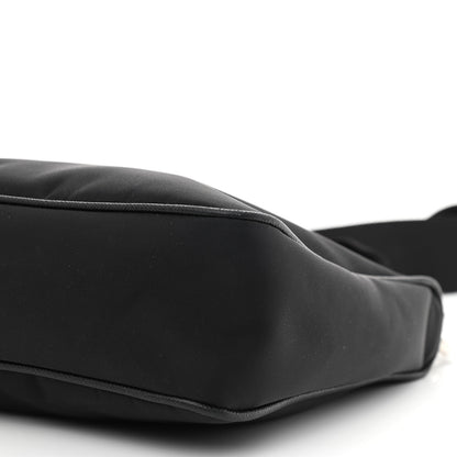 Prada Tessuto Nylon Saffiano Pocket Zippered Shoulder Bag Black 12 of 12