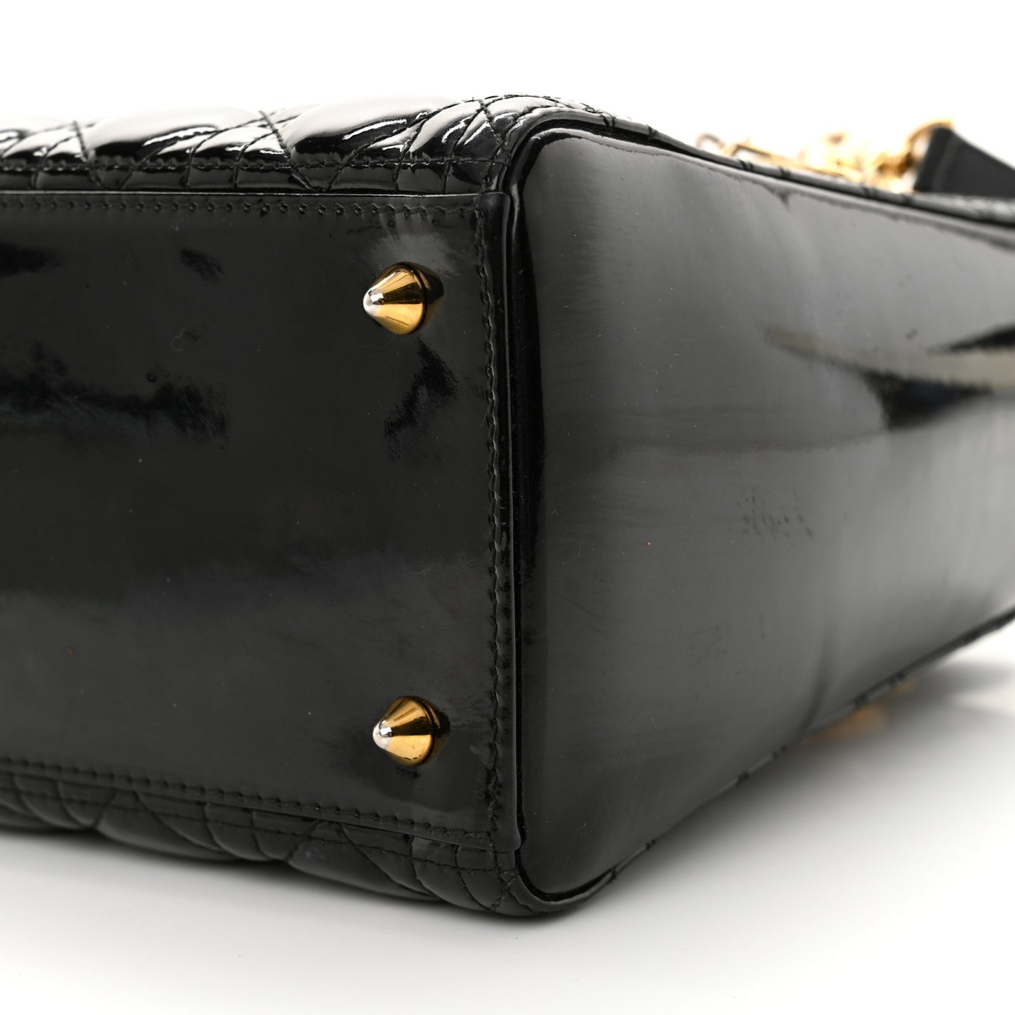 Patent Cannage Medium Lady Dior Black