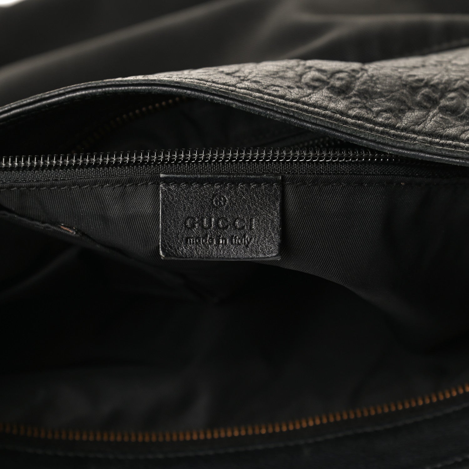 Gucci Guccissima Nylon Messenger Bag Black 6 of 16