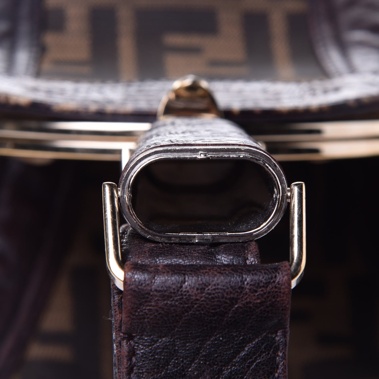 Fendi Zucca Nappa Nuvolata Vitello Tortuga Spy Tobacco Moro 9 of 9