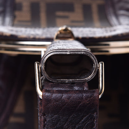 Fendi Zucca Nappa Nuvolata Vitello Tortuga Spy Tobacco Moro 9 of 9