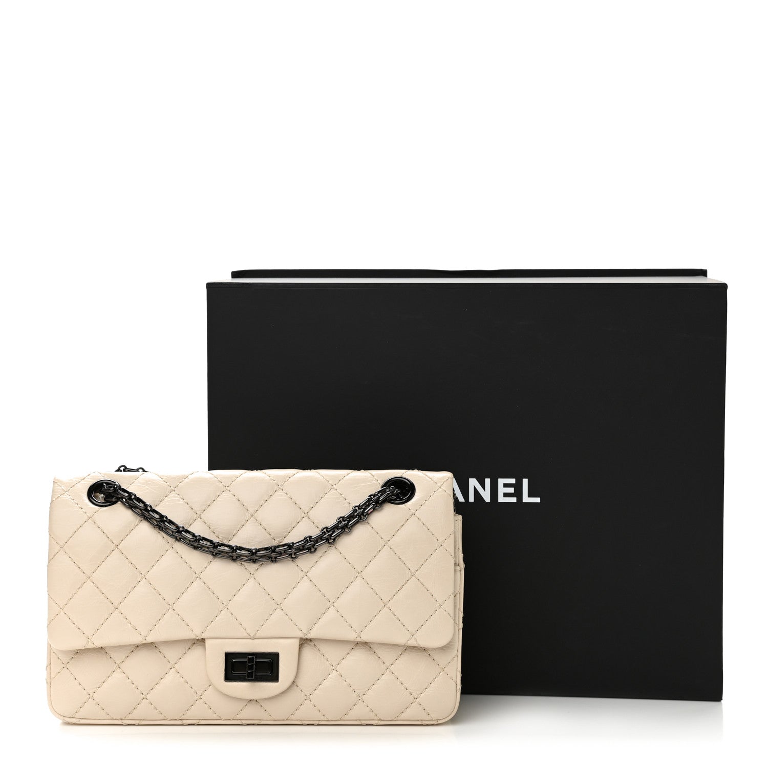 Chanel Aged Calfskin Quilted 2.55 Reissue 225 Flap White 12 of 12