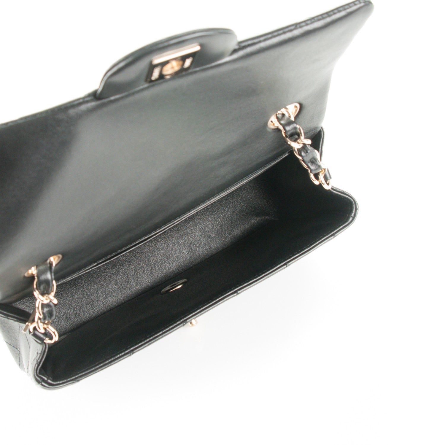 Chanel Lambskin Quilted Mini Rectangular Flap Black 6 of 16