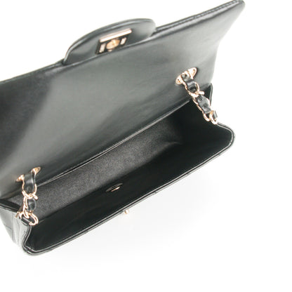 Chanel Lambskin Quilted Mini Rectangular Flap Black 6 of 16