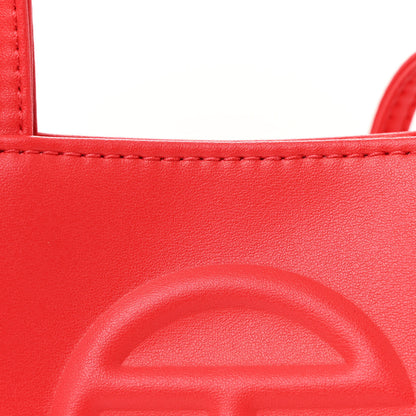 Telfar Vegan Leather Small Shopping Bag Red 7 of 10