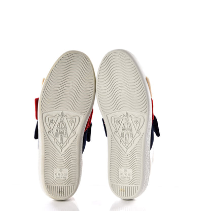 Gucci Calfskin Womens Velvet Bow Ace Sneakers 35.5 White 6 of 10