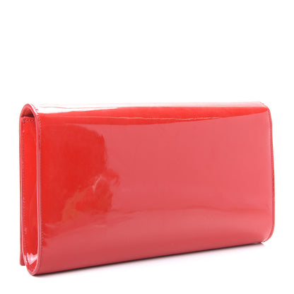 Saint Laurent Patent Monogram Large Belle De Jour Clutch Red 3 of 7