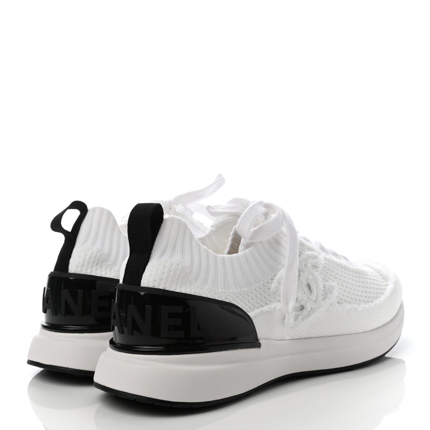 Fabric Logo Sneakers 39.5 White