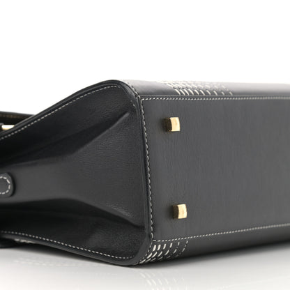 Delvaux Calfskin Stitch MM Tempete Satchel Black 8 of 10