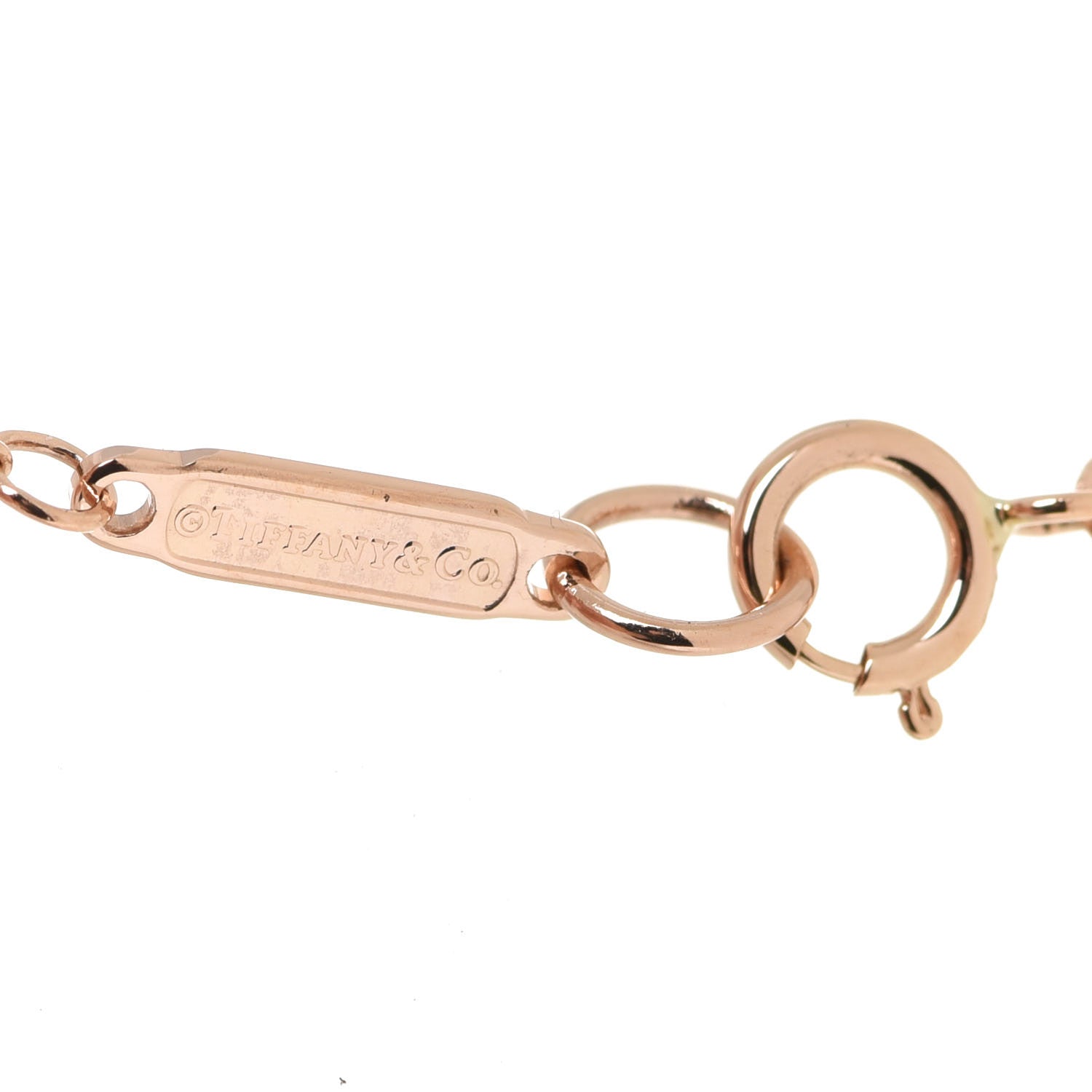 Tiffany 18K Rose Gold Atlas Open Pendant Necklace 5 of 6
