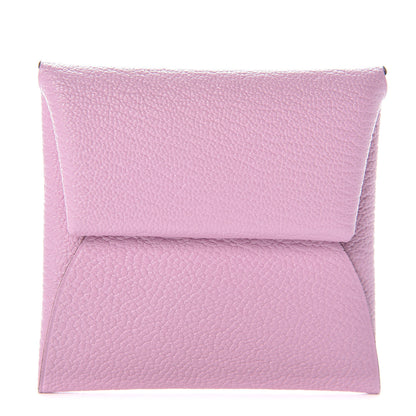 Hermes Chevre Mysore Bastia Coin Purse Mauve Sylvestre 1 of 8