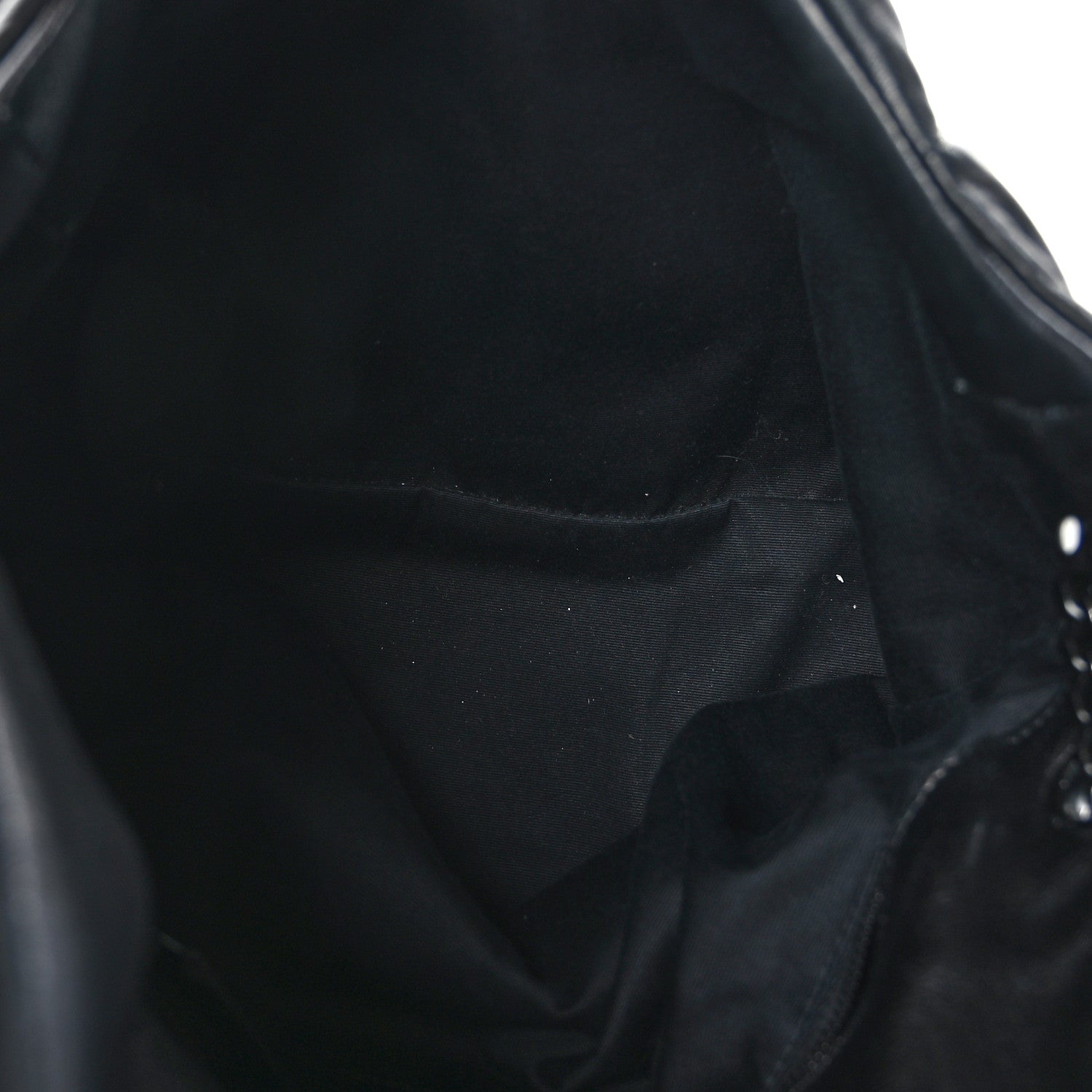 Saint Laurent Lambskin Quilted Monogram Monochrome Medium Loulou Puffer Chain Satchel Black 4 of 8
