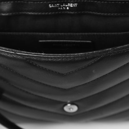 Saint Laurent Calfskin Y Quilted Monogram Loulou Flap Bag Black 8 of 10