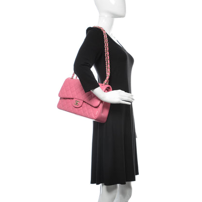 Chanel Caviar Quilted Jumbo Double Flap Pink 2 of 10