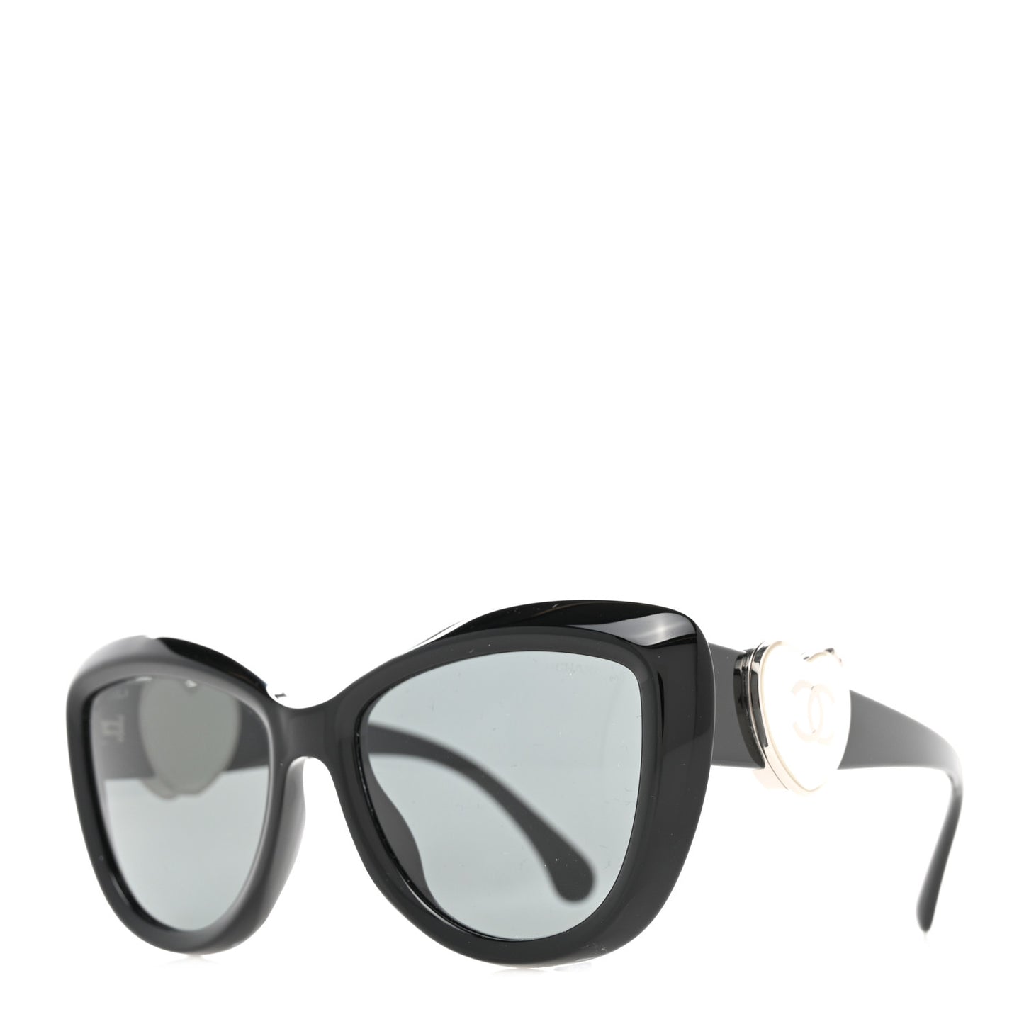 Acetate Enamel Heart Butterfly Sunglasses 5517 Black