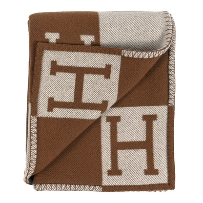 Hermes Wool Cashmere Avalon Blanket Ecru Camel 2 of 3