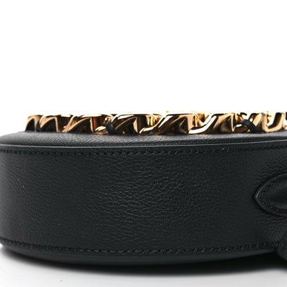 Versace Calfskin Mini La Medusa Chain Round Crossbody Bag Black 8 of 8