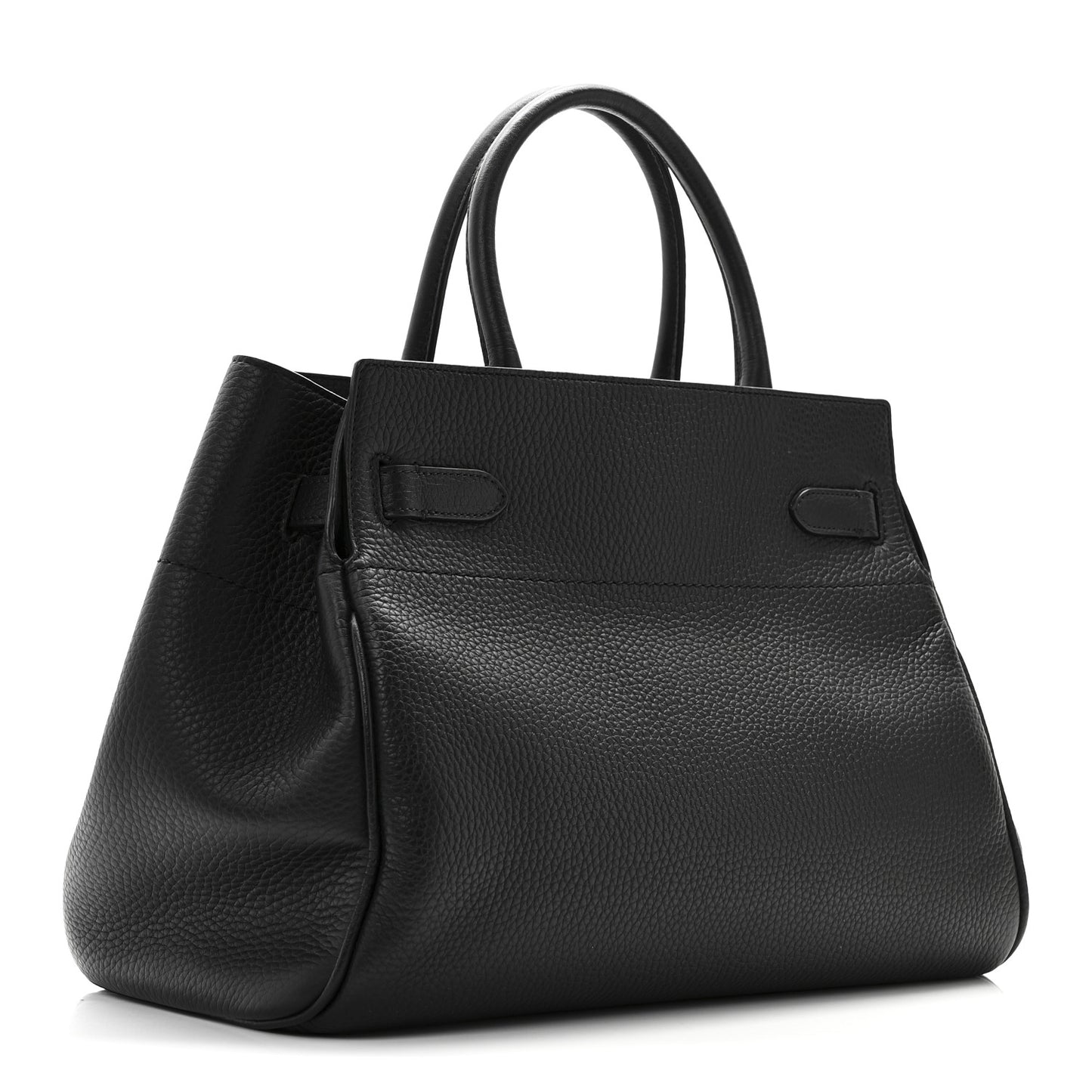 Heavy Grain Belted Bayswater Tote Black