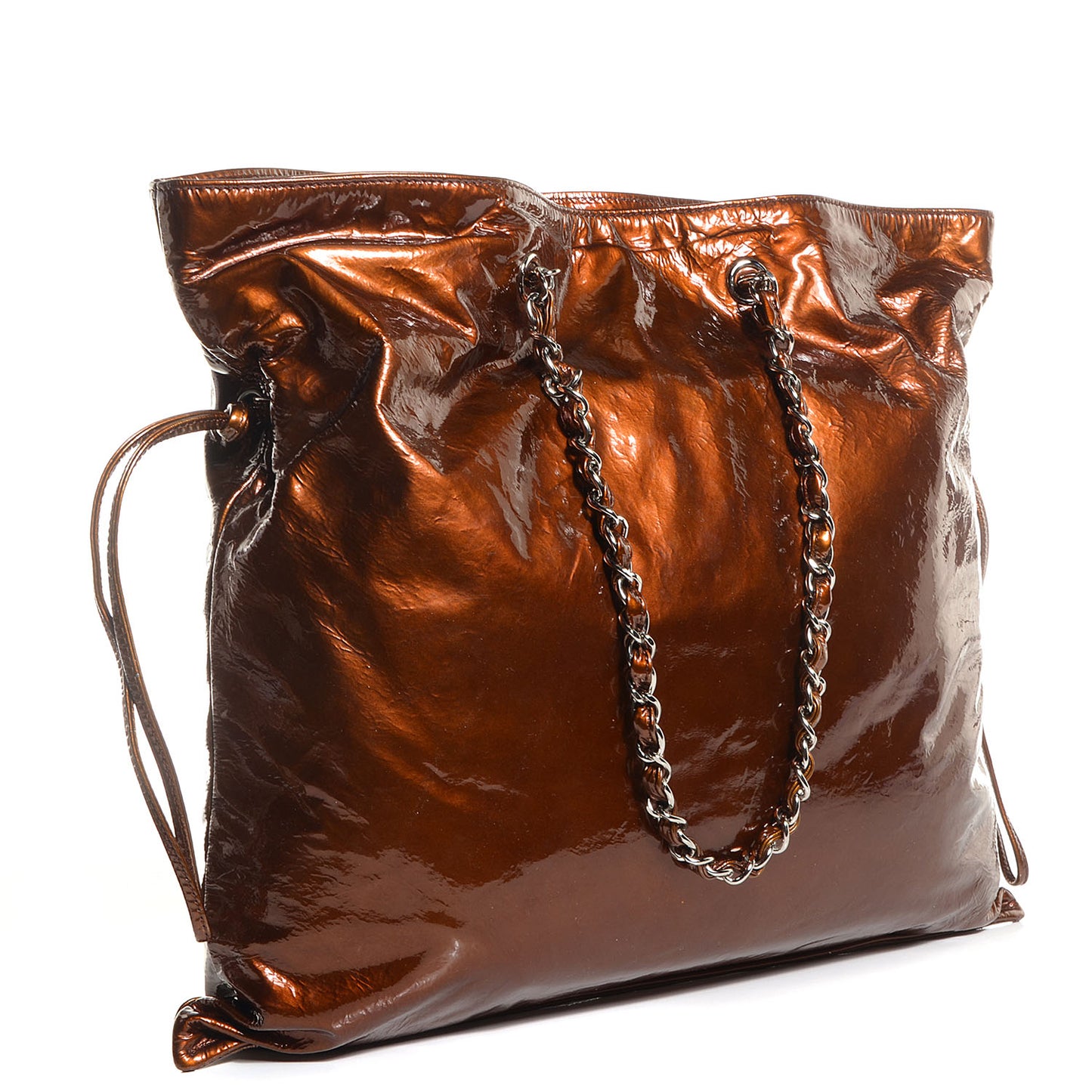 Patent Bonbons Shopper Tote Bronze