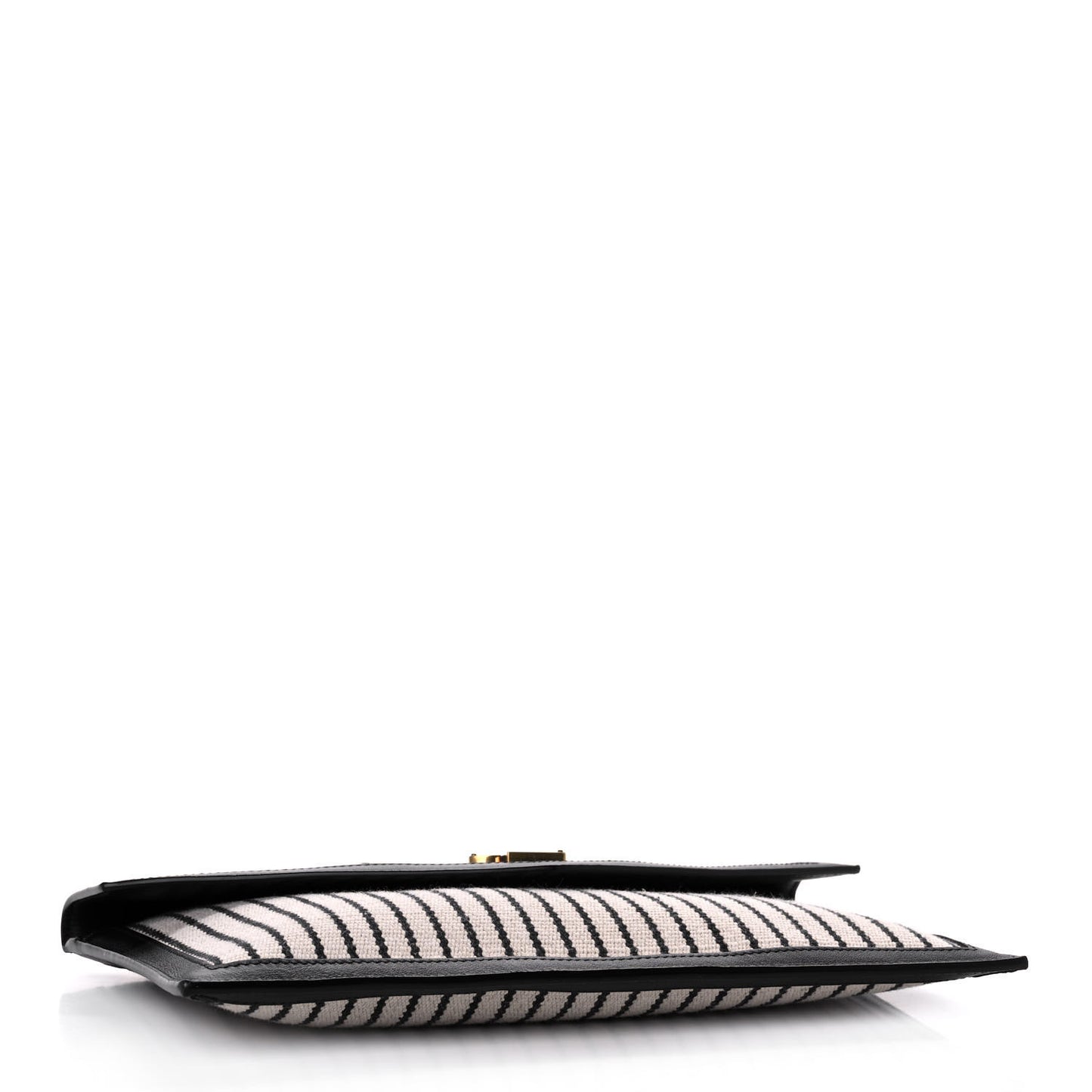 Canvas Striped Uptown Pouch Beige Black