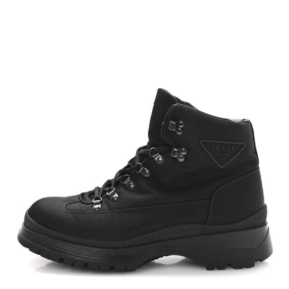 Prada Re-Nylon Gabardine Triangle Logo Brixxen Mens Hiking Boots 9.5 Black 1 of 9