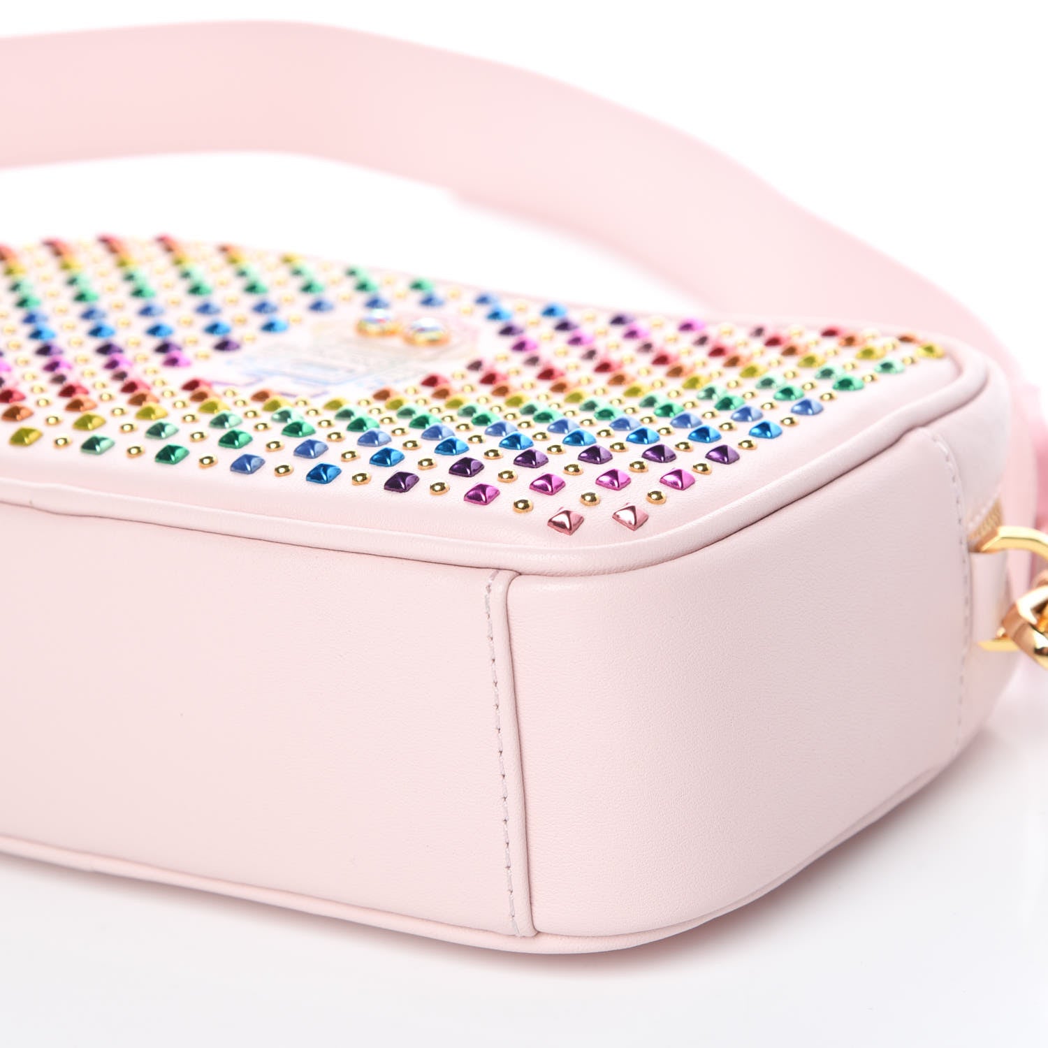 MCM Nappa Skyoptic Roboter Studded Crossbody Bag Lotus 13 of 13
