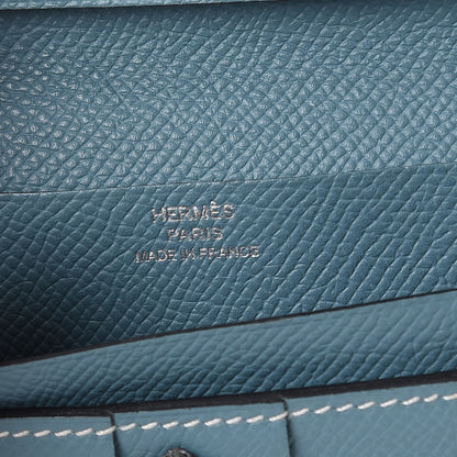 Hermes Epsom Bearn Wallet Blue Jean 6 of 7