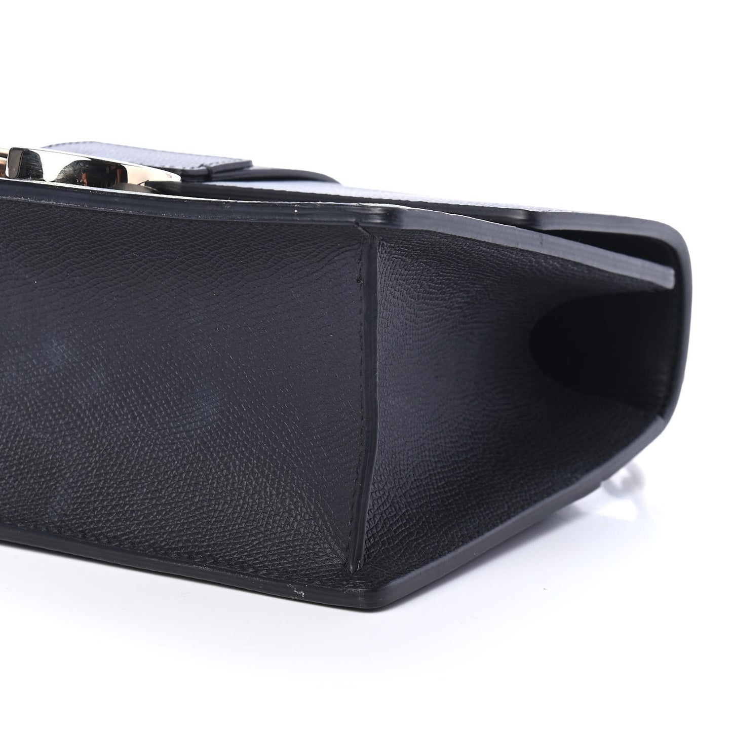 Grained Calfskin Embossed 30 Montaigne Chain Flap Bag Black