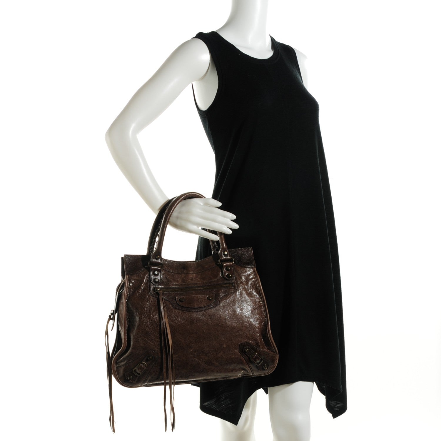 Balenciaga Chevre Classic Hardware Mid Afternoon Tote Truffle 2 of 9