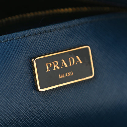 Prada Saffiano Lux Medium Double Zip Tote Bluette 8 of 11