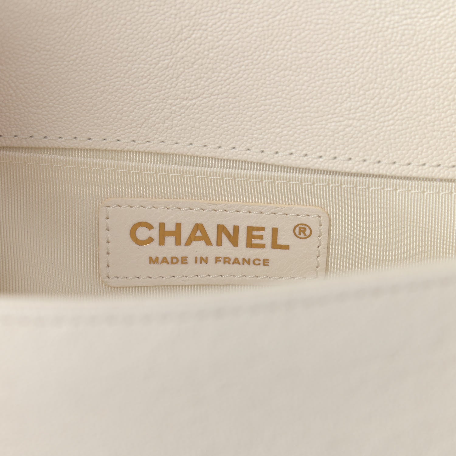 Chanel Caviar Chevron Quilted Small Boy Flap White 6 of 11