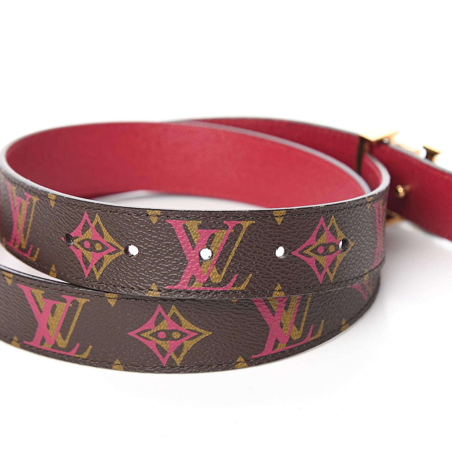 Monogram 30mm LV Initiales Reversible Belt 80 32 Fuchsia