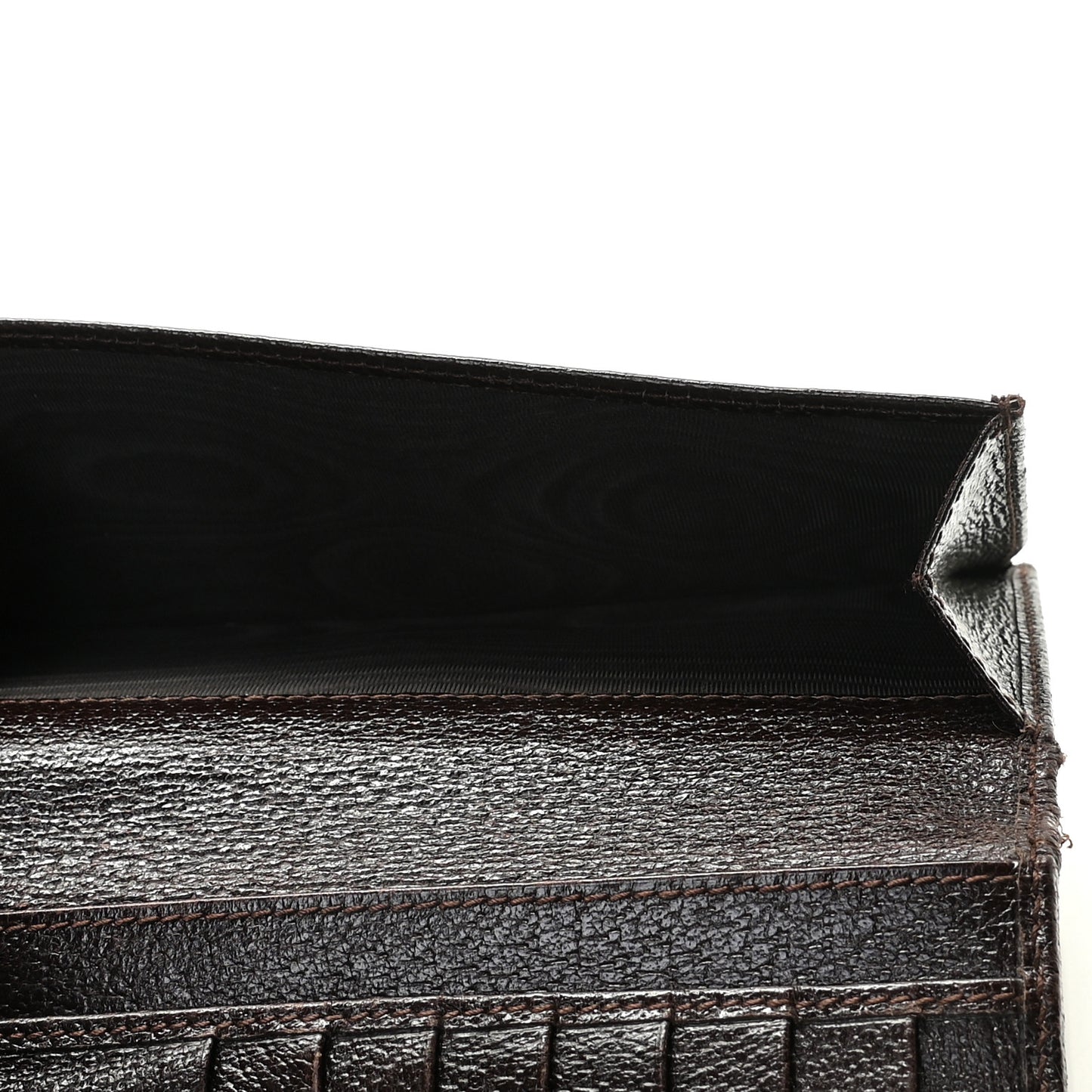 Monogram Calfskin Ladies Web Continental Wallet Beige Ebony Cocoa