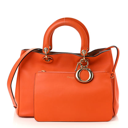 Christian Dior Smooth Calfskin Medium Diorissimo Tote Orange 1 of 12
