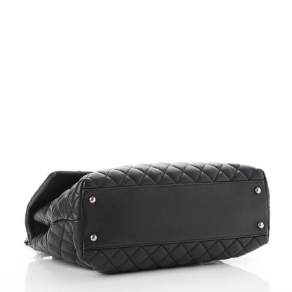 Chanel Caviar Quilted Large Coco Handle Flap Black 4 of 7