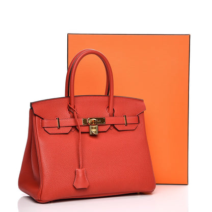 Hermes Togo Birkin 30 Geranium 31 of 31