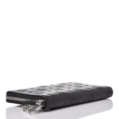 MCM Calfskin Ottomar Monogram Klara Zip Wallet Black 4 of 8